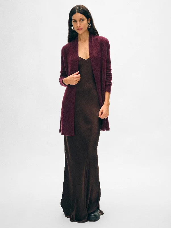 Cashmere Trapeze Cardigan Soft Textured Knit