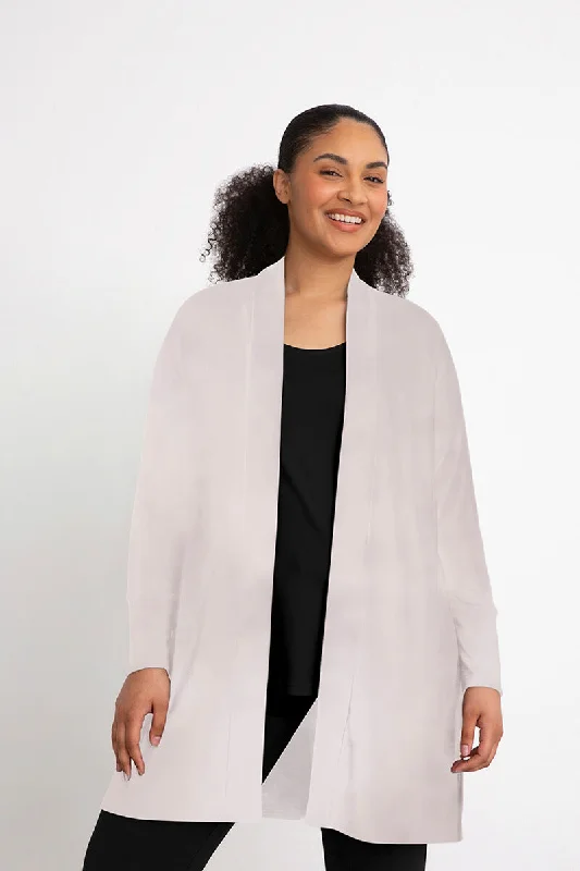 Everyday Cardigan Long | Fog Elegant Office Sweater