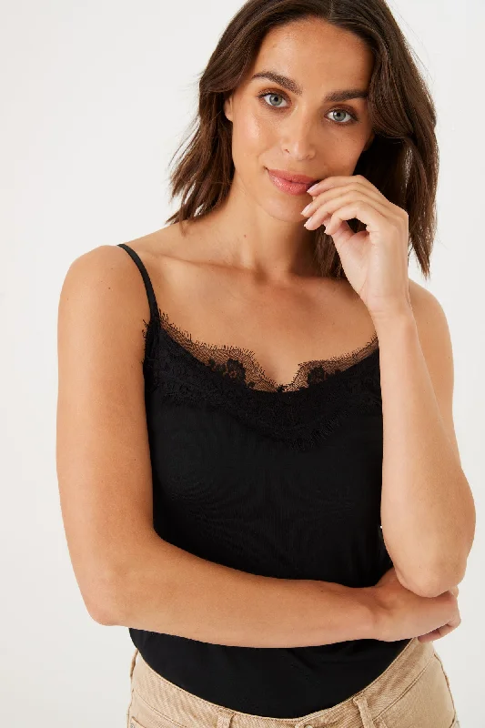 Garcia Camisole - Black Chic Minimalist Knit