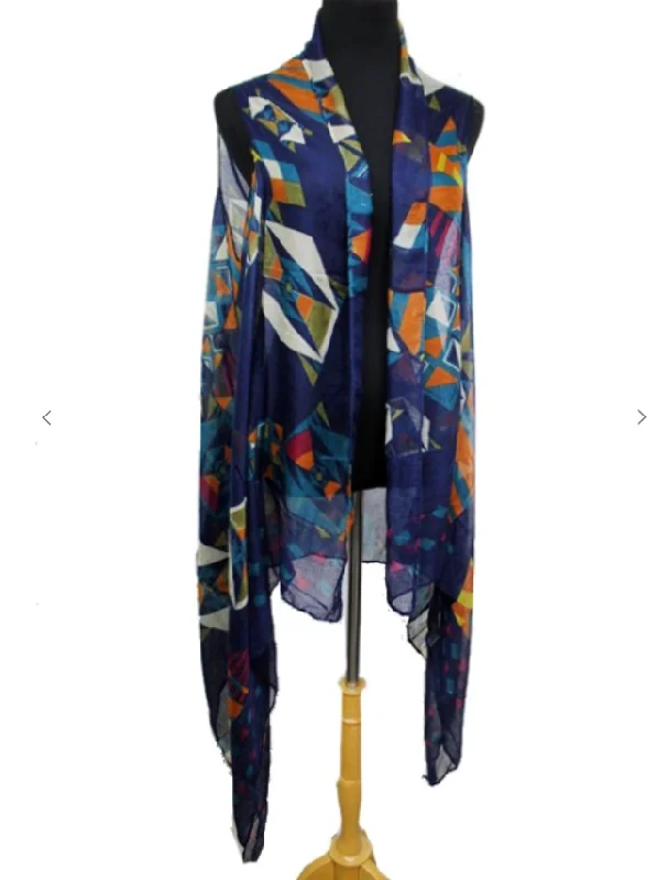 Geometric Super Softness Sleeveless Vest Kimono Stylish Cozy Jumper