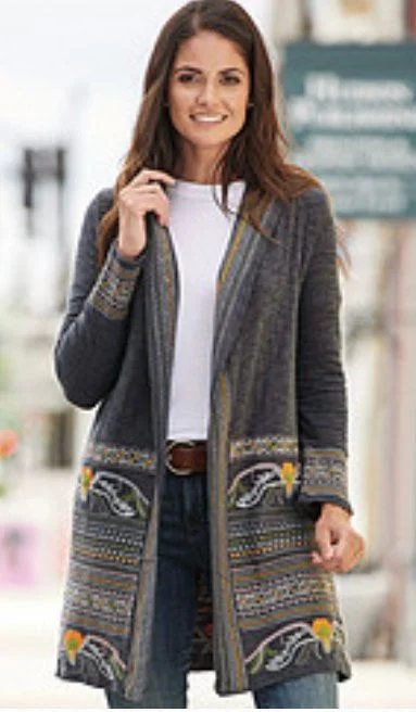 The colors of Scandinavia Hooded Cardigan Casual Wool Pullover