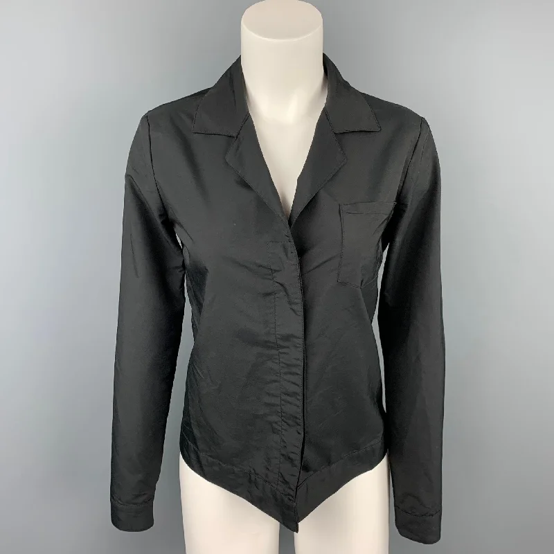 HELMUT LANG Size 4 Black Polyester Jacket Blazer Women's Short Blazer