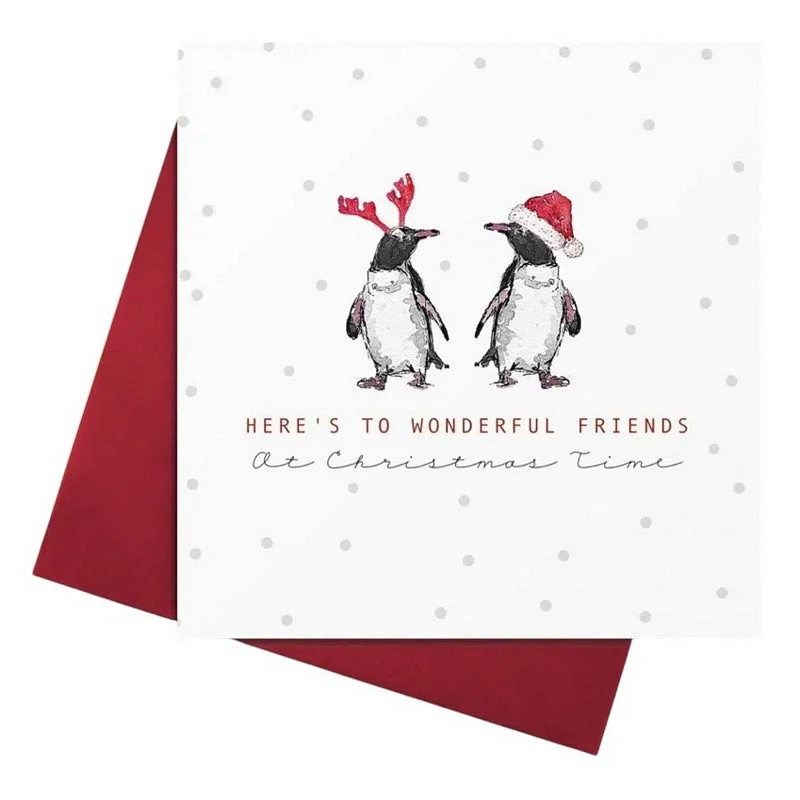 Here's to Wonderful Friends at Christmas Time Chic Minimalist Knit