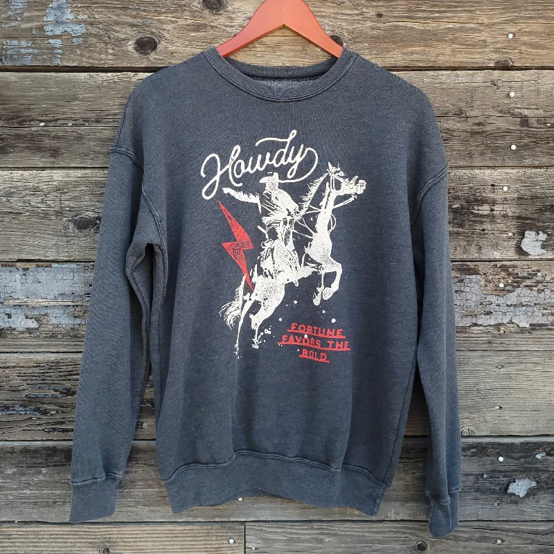 Howdy Sweatshirt - Black Women's Stripe Blazer