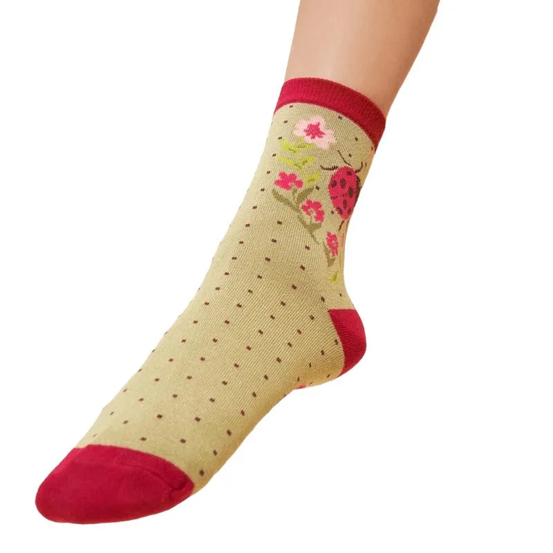 Ladybird Ankle Socks Sage Basic Winter Pullover