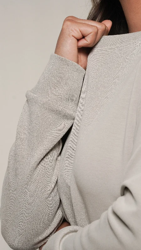 Later On Women's Sweatshirt Ribbed Knit Sweater