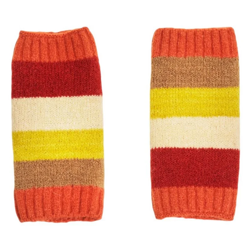 Lilia Wrist Warmers Sunset Mix High-Neck Wool Sweater