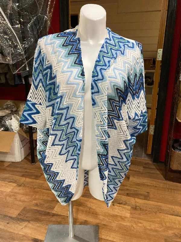 Santa Monica Blue Cardigan Stylish Office Knit