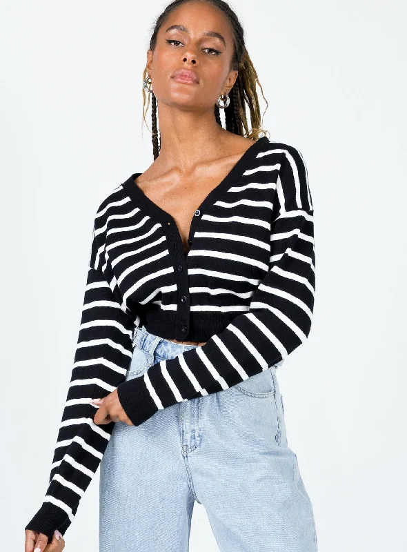 Taylyn Cardigan Black Stylish Office Knit