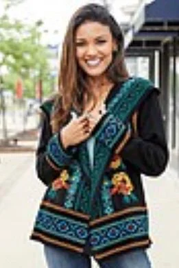 Stockholm  Hooded Cardigan High-Quality Wool Knit