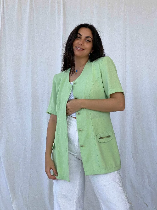 Vintage Blazer Shirt Women's Simple Blazer