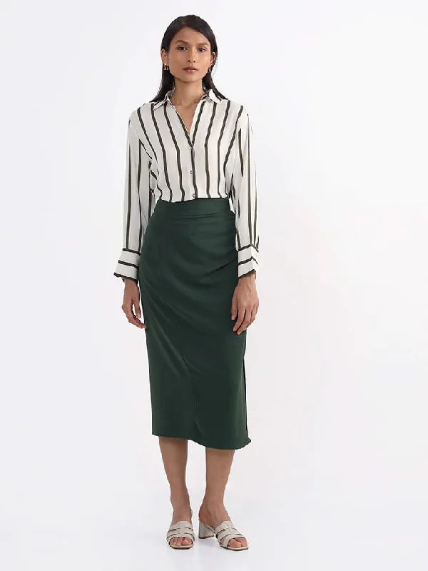 Wardrobe Ivory Striped Blouse Women's Handmade Blazer