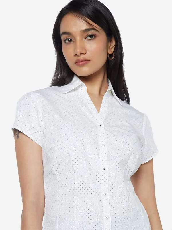 Wardrobe Off White Printed Nancy Shirt Women's Fashion Blazer