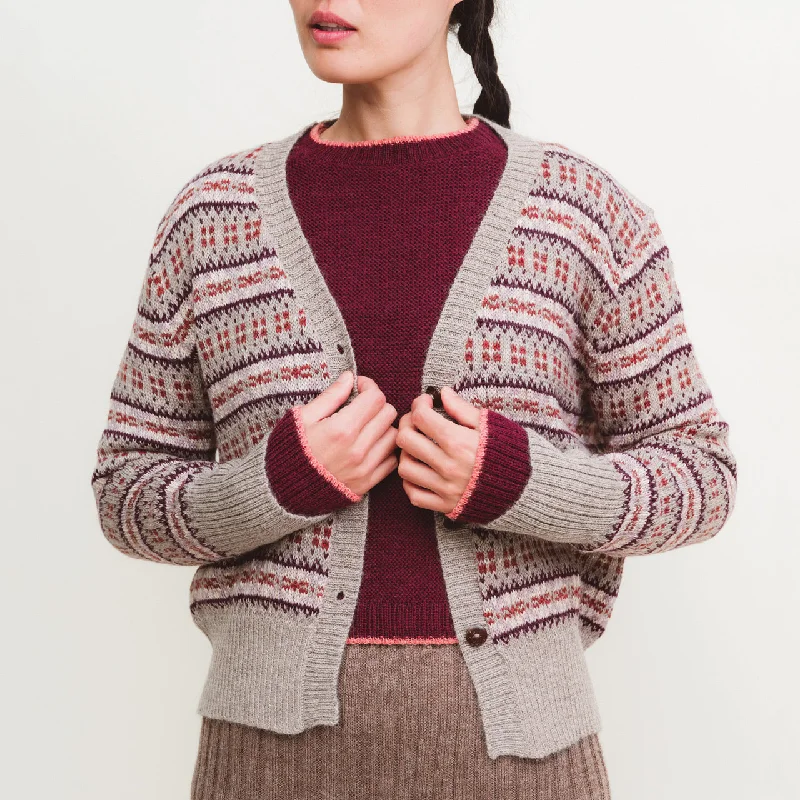 Light Brown/Rust Fair isle